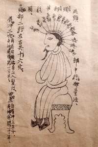 越南传统医学博物馆，经脉，针灸书，越南胡志明市 作者 不明