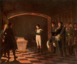 1806年10月27日，拿破仑一世在腓特烈大帝墓前。 作者 不明
