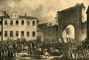 拿破仑于1796年5月14日进入米兰，1921年。 作者 不明