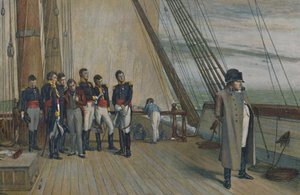 1815年7月，1896年，拿破仑登上HMS Bellerophon号。 作者 不明