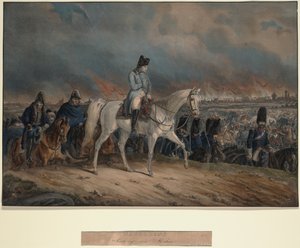 拿破仑从莫斯科撤退，1847年 作者 Unbekannt