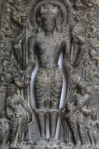 National museum of India, Delhi. Vishnu. Pala, 9th-10th century A.D. Eastern India. Stone. Detail. India. 作者 不明