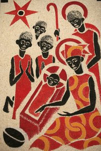 Nativity The Keur Moussa abbey church fresco was designed and painted in 1963 by Dom Georges Saget Keur Moussa Senegal 作者 不明
