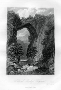 天然桥，美国弗吉尼亚州，1855年 作者 不明