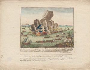 1788年6月28日和29日，俄罗斯和奥斯曼帝国舰队在黑海进行的海战，1788年。 作者 不明