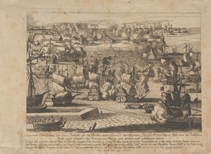1788年7月13日，俄罗斯和奥斯曼舰队之间的海战，1788年。 作者 不明