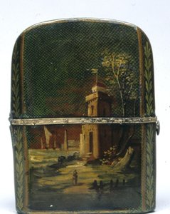 1800年代初期，带有香水瓶的Necessaire。 作者 不明