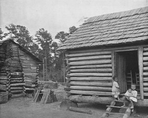 Negro Log Huts，美国乔治亚州托马斯维尔，c1900年。 作者 不明