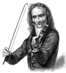 尼古拉·帕加尼尼（NiccolòPaganini），意大利小提琴家，暴力和作曲家，1830年代。 作者 不明