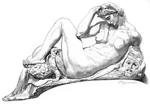 意大利佛罗伦萨圣洛伦索大教堂朱利安·德·美第奇墓的夜晚，1882年 作者 不明
