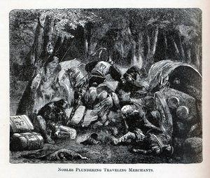 贵族掠夺旅行商人，1882年 作者 不明