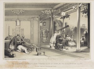 在中国观察日食，c 1836 作者 不明