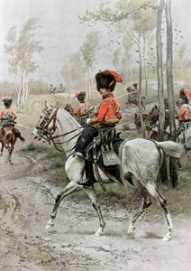 轻骑兵军官，1889年 作者 不明