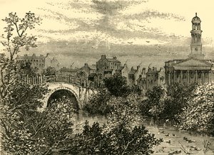 1847年，摄政公园，湖上的旧桥，c1876。 作者 不明