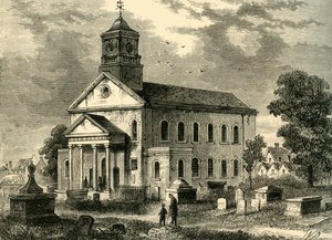 1866年建于1866年的旧牛顿教堂。 作者 不明
