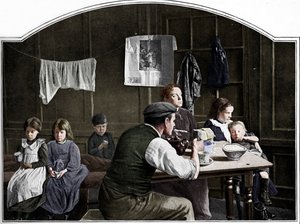 伦敦Slumland的旧房间，摄于1900年1901年 作者 不明