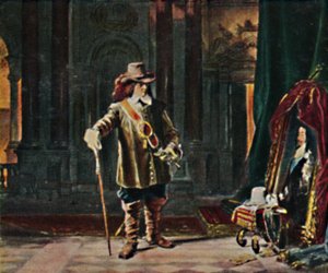 奥利弗·克伦威尔（Oliver Cromwell）1599-1658。 -1934年施拉德（Schrader）绘画。 作者 不明