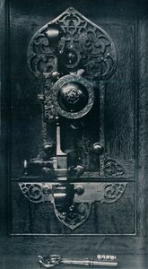 奥利弗·克伦威尔（Oliver Cromwells）便携式钢制锁，大约在17世纪，1904年 作者 不明