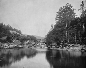在新罕布什尔州怀特山的Ammonoosuc河上，约建于1897年。 作者 不明