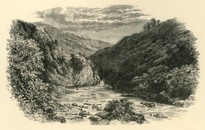 在飞镖上，情人飞跃，摄于1890年。 作者 不明