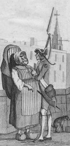 在新桥上，1771年。 作者 不明