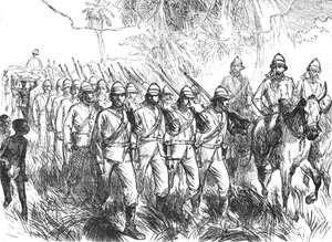 从埃尔米纳（Elmina）进军，大约1880年 作者 不明