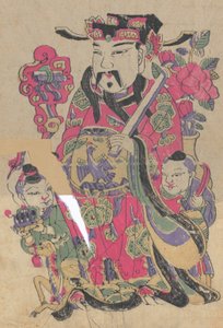 一百三十五幅木版画，包括新年图画nianh...，19-20世纪。 作者 不明
