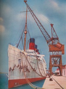 最受欢迎的跨大西洋班轮之一，南安普敦的毛里塔尼亚，1937年 作者 不明