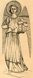 1881年Fra Angelico画的天使的轮廓图。 作者 不明