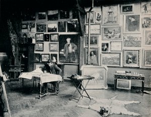P. Roll在他的工作室里（c1897） 作者 不明