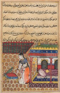 从鹦鹉的故事中传来的页Tuti-nama：38夜：鹦鹉的地址是Khujasta，c1560。 作者 不明