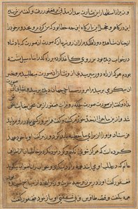 鹦鹉的故事》中的一页Tuti-nama：文本页，约1560年。 作者 不明