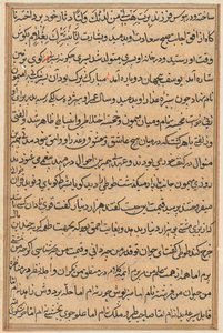 鹦鹉的故事》中的一页Tuti-nama：文本页，约1560年。 作者 不明