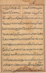 鹦鹉的故事》中的一页Tuti-nama：文本页，约1560年。 作者 不明