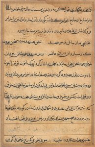 鹦鹉的故事》中的一页Tuti-nama：文本页，约1560年。 作者 不明