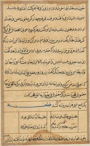 鹦鹉的故事》中的一页Tuti-nama：文本页，约1560年。 作者 不明