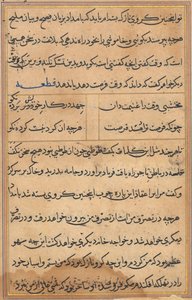 鹦鹉的故事》中的一页Tuti-nama：文本页，约1560年。 作者 不明