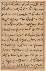 鹦鹉的故事》中的一页Tuti-nama：文本页，约1560年。 作者 不明