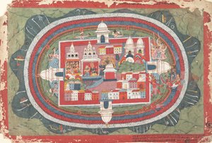 分散的《博伽梵歌》的页奎师那的生命，ca。 1775年。 作者 不明
