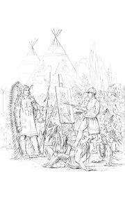 绘画美国原住民的肖像，1841年 作者 不明