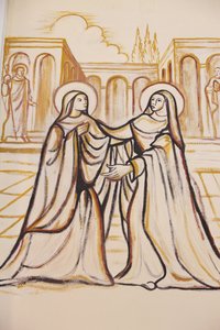 Painting in Lome cathedral : the Visitation, Lome, Togo 作者 不明