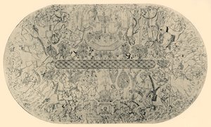 1907年第1号司法厅天花板上的画。 作者 不明