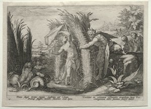 潘追求Syrinx，c。 1589。 作者 不明