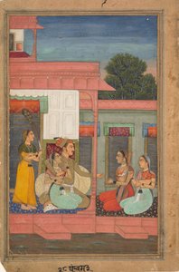 Panchama Ragini：Ragamala系列音乐模式花环的页面，ca。 1640。 作者 不明