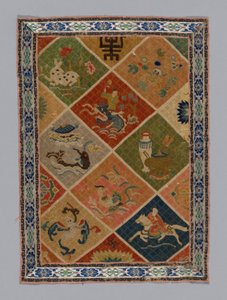 板式礼服面料，中国，清朝1644-1911年，1875-1900年。 作者 不明
