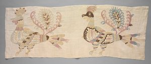面板，床单碎片，1700年代。 作者 不明