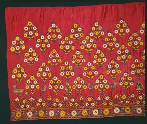 1800年代末或1900年代初的裙子Ghagra面板。 作者 不明