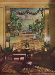 摄政板布赖顿摄政，两侧是镜面玻璃壁柱，1933年。 作者 不明
