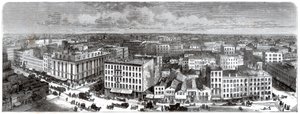 从市政厅顶部的芝加哥全景，1871年 作者 不明
