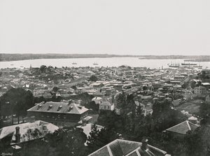 从小山的全景，奥克兰，新西兰，1895年。 作者 不明